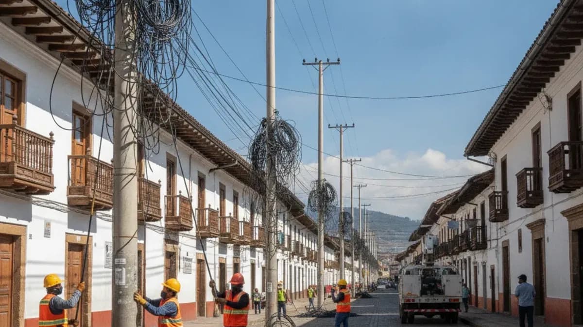 Centrosur Says 60-70% of Cuenca's Overhead Cabling Is Unused