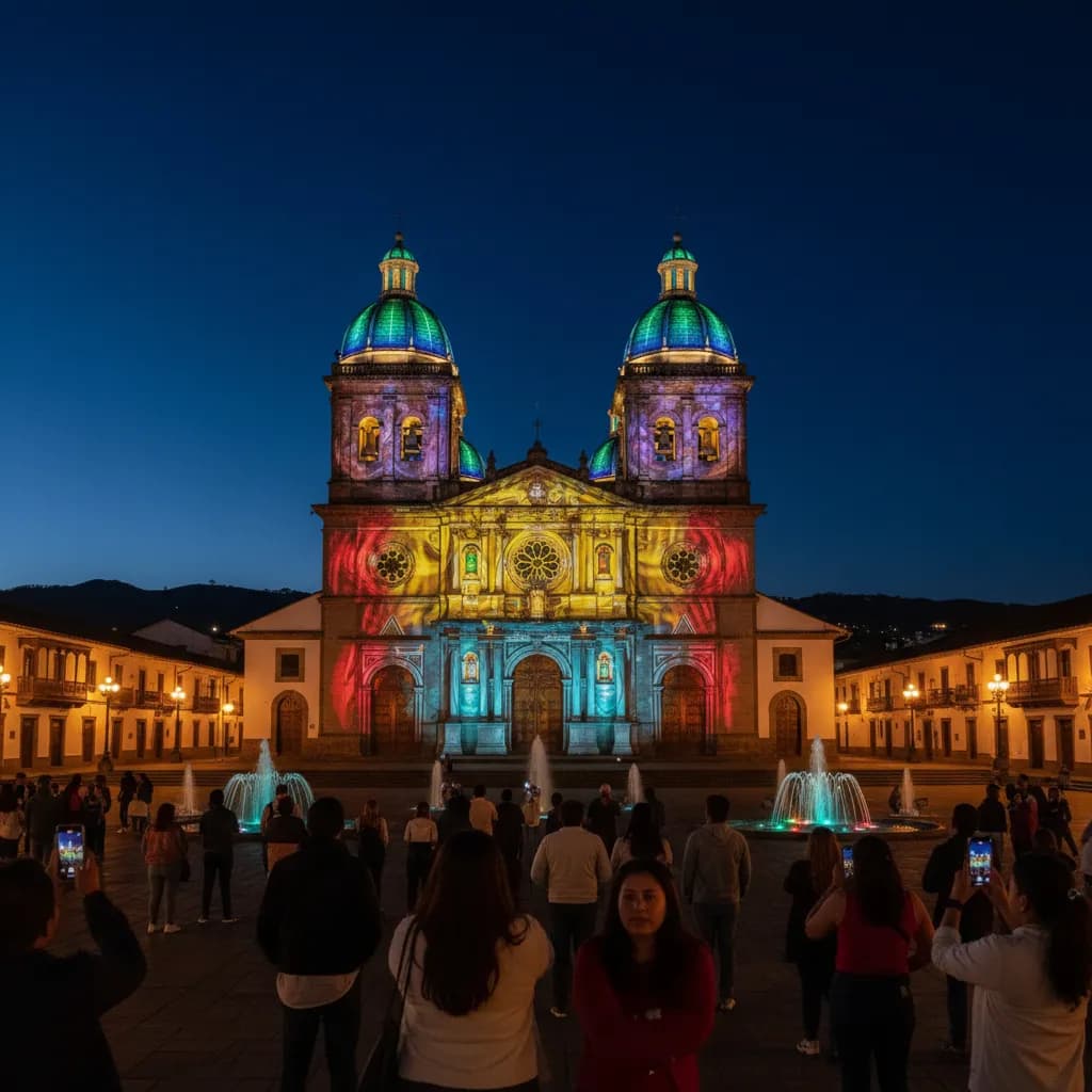 Three Historic Churches Lit Up for Semana Santa -- See Them Through April 5