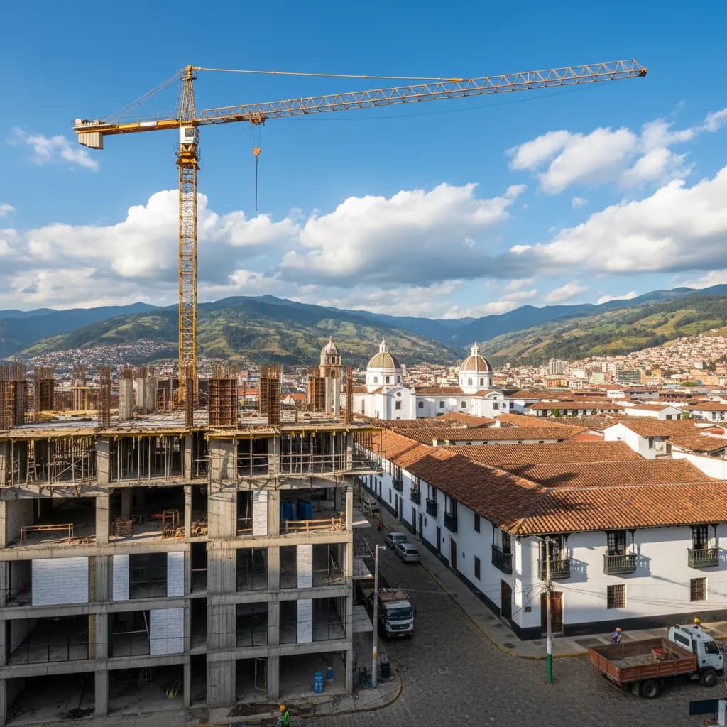 Construction Boom: Noboa Says Cuenca Leads the Country in Building Permits