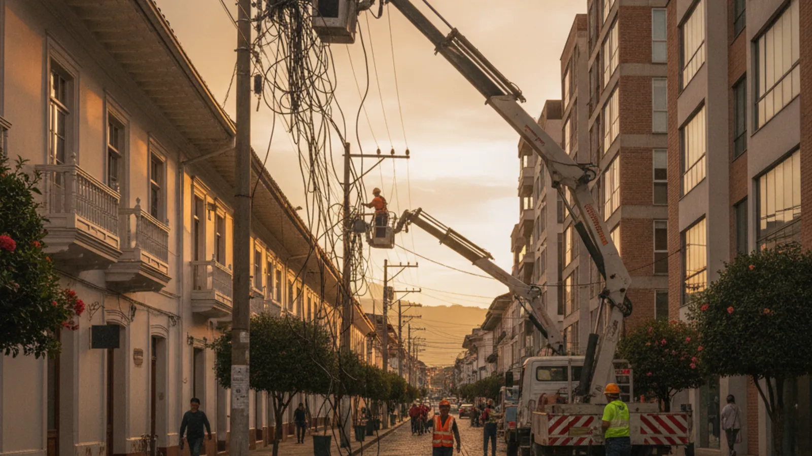Centrosur Is Pulling Dead Cables Off Cuenca Streets