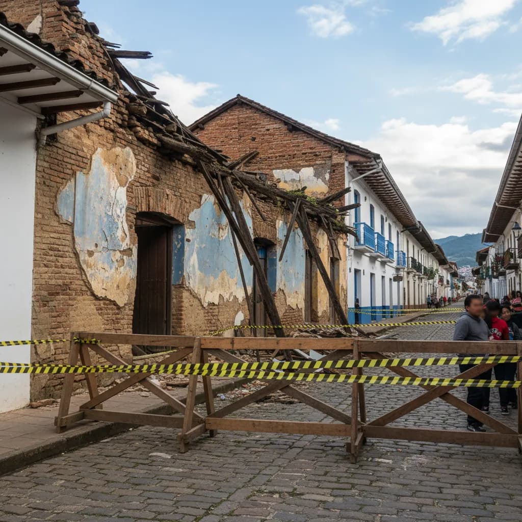 Historic Center Building Collapses on Rafael Maria Arizaga