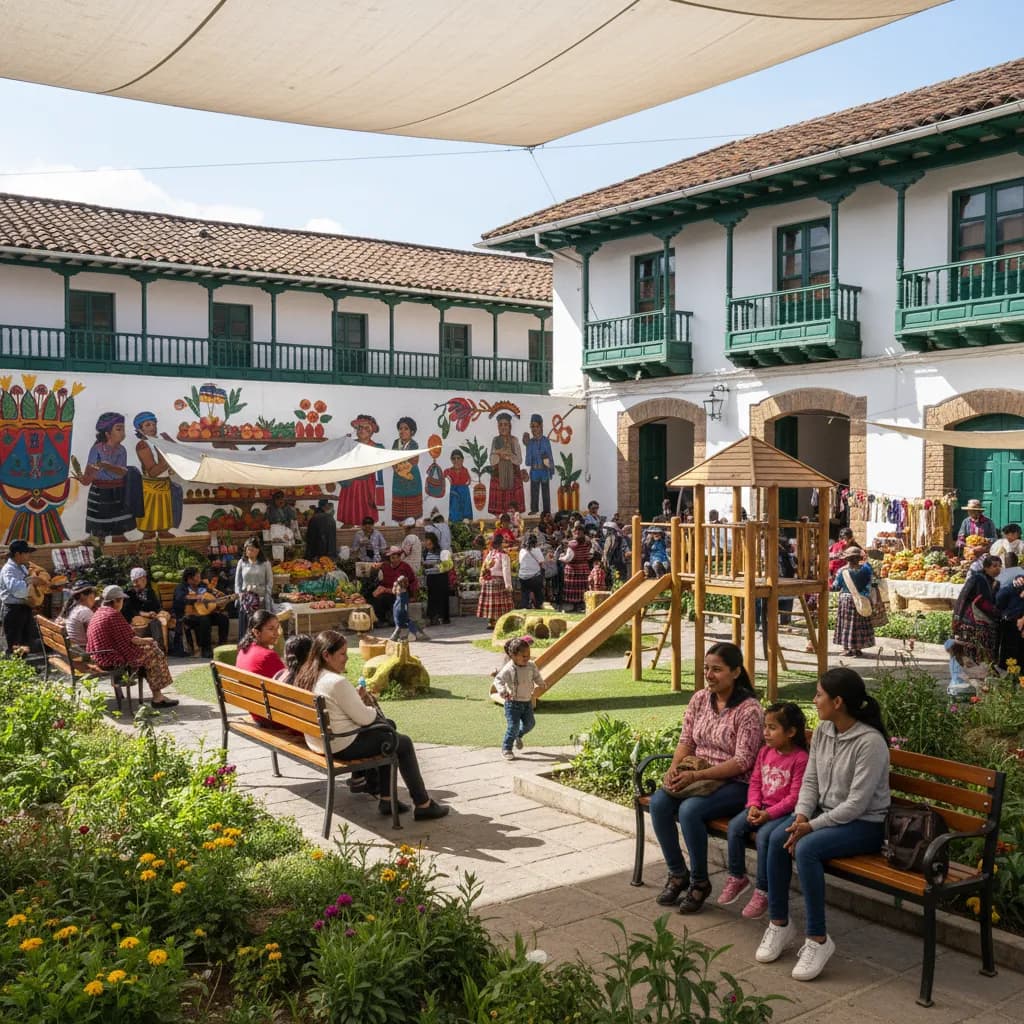 New 'Plaza Viva' Wellness Space Opens at Mercado 12 de Abril