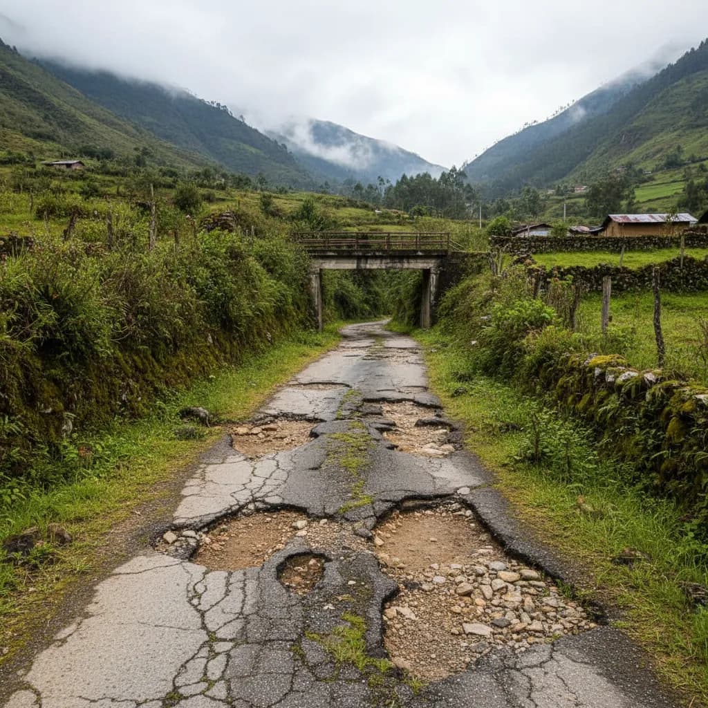 That Road to Saymirín? Residents Say It's Falling Apart — and So Is the Bridge