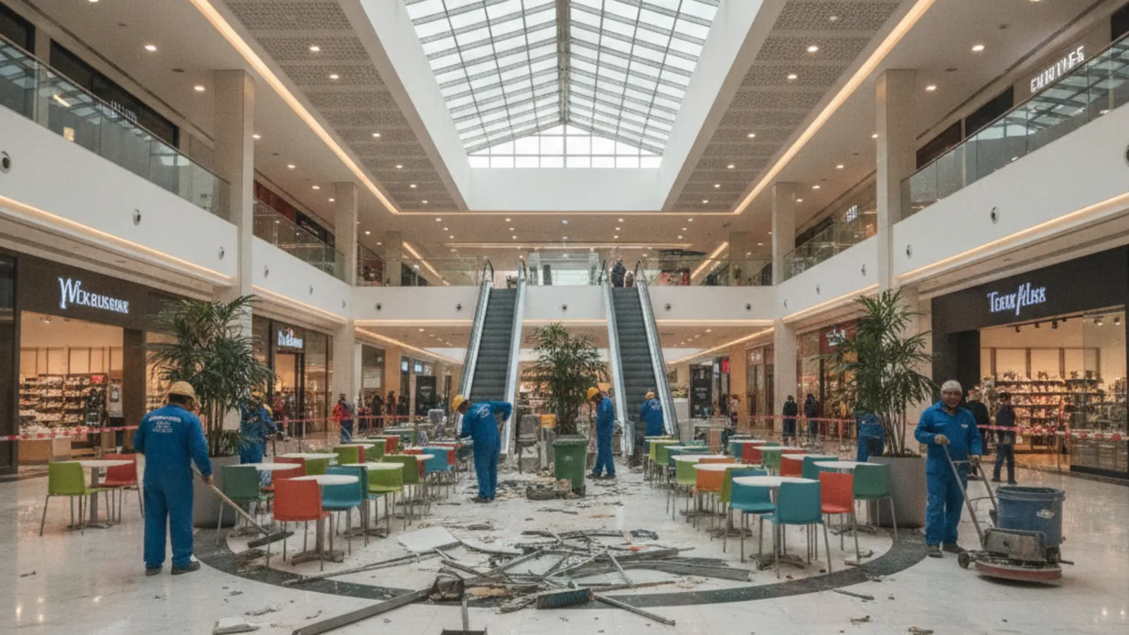 Ceiling Panels Fall Inside A South Cuenca Mall; No Injuries Reported