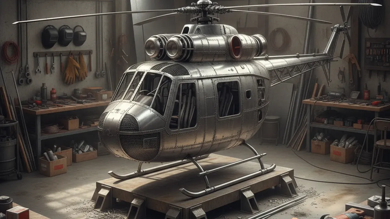 Cuenca Artisan Miguel Patiño Crafts Life-Size Helicopter Replicas, Dreams of Public Display
